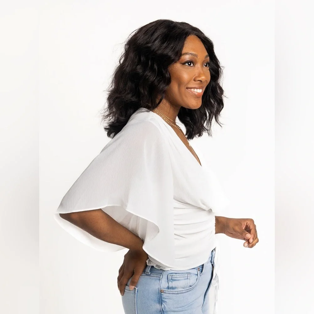 L Love Flattering Ruched Top - Picture 2 of 9